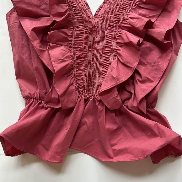 Strut & Bolt Sleeveless Ruffle Ruching Top - Picture 2 of 6